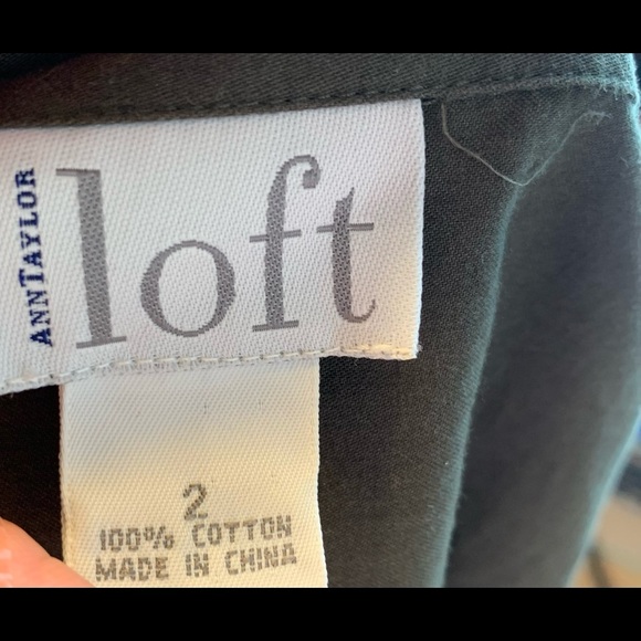 Ann Taylor Loft Sleeveless Zip Front Shirt - Sz 2 - Picture 5 of 5